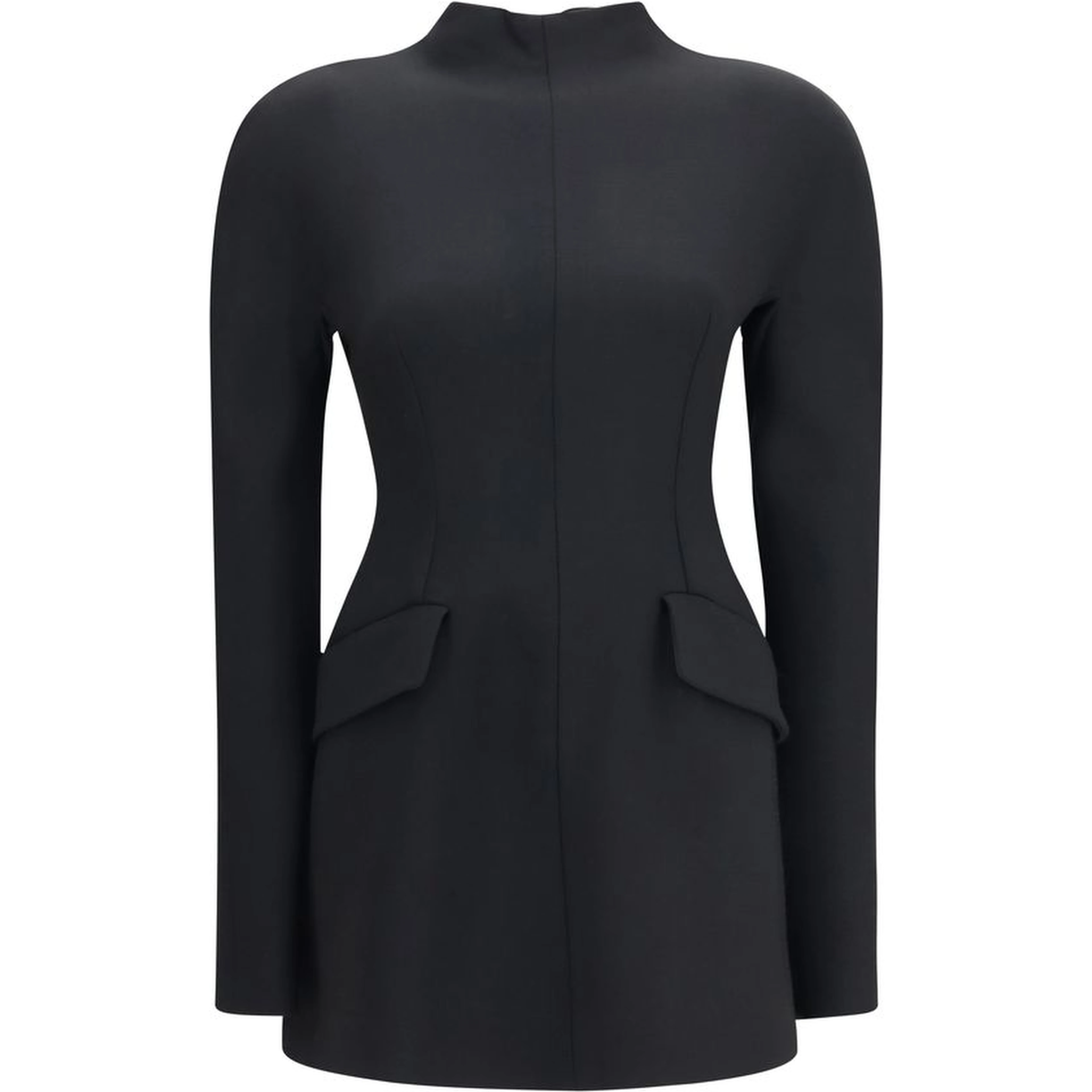 Black Polyamide Casual Dress