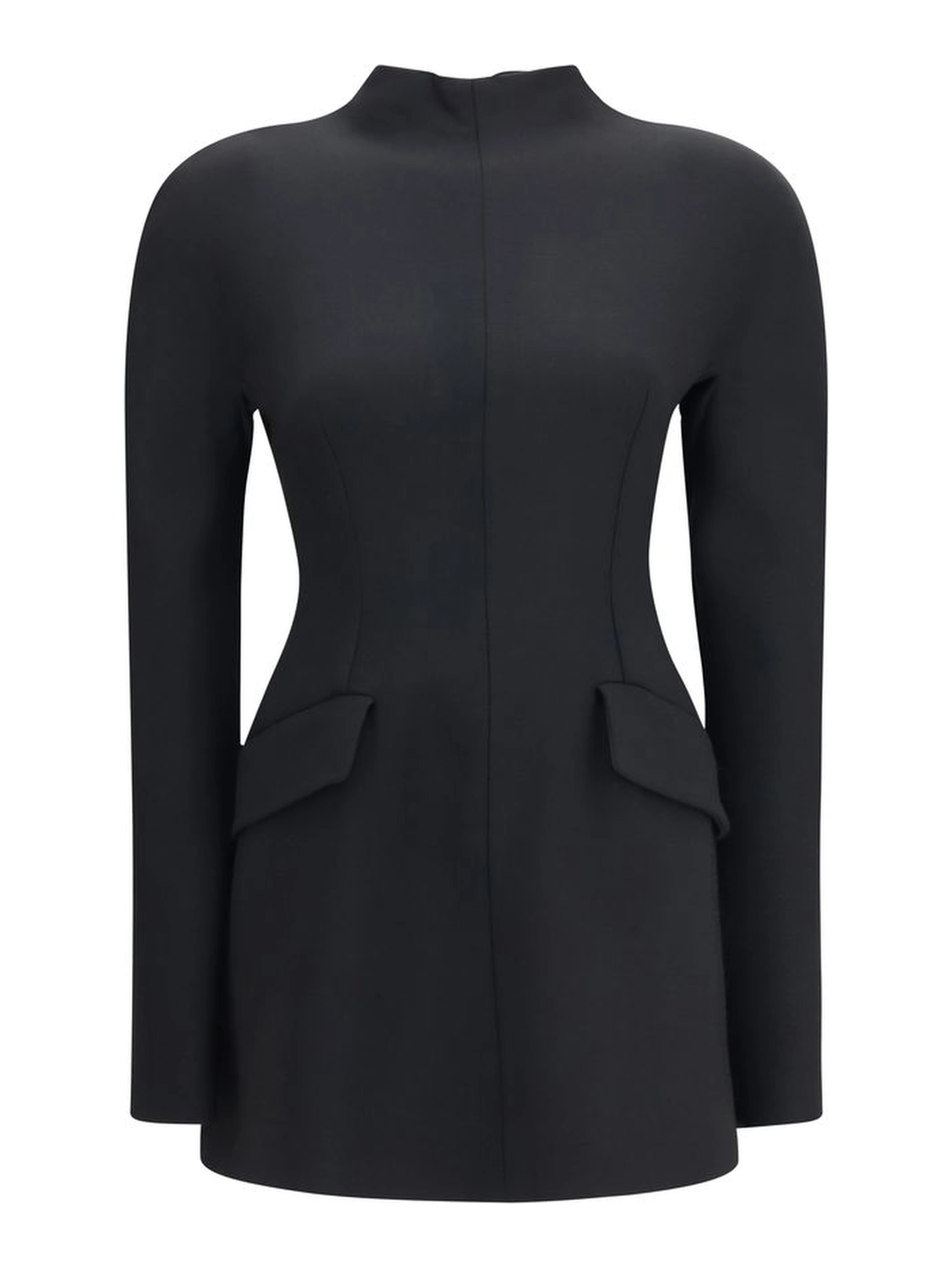 Black Polyamide Casual Dress
