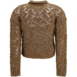 Brown Alpaca Vicugna Pacos Cardigan