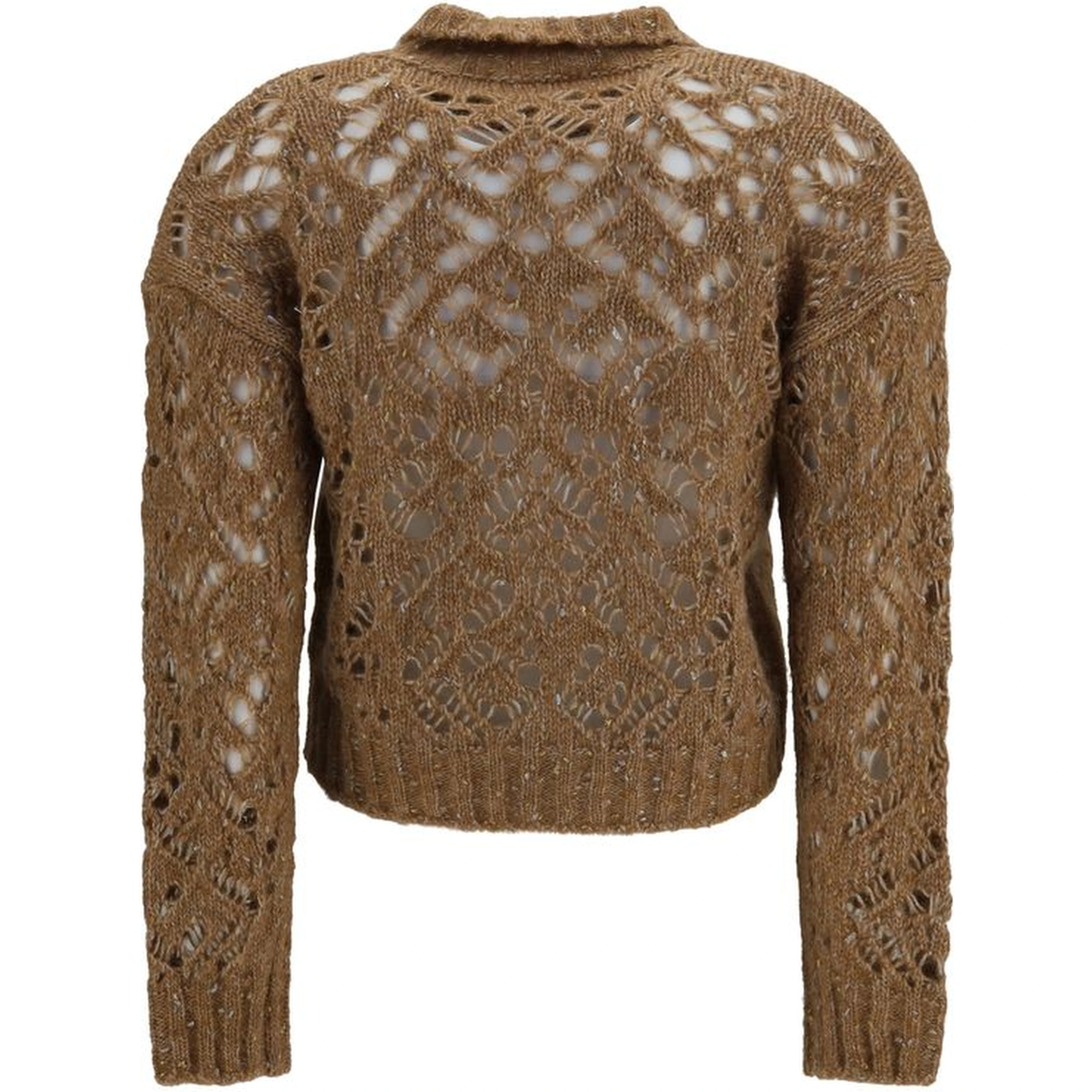 Brown Alpaca Vicugna Pacos Cardigan