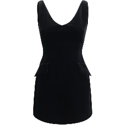 Black Polyester Casual Dress