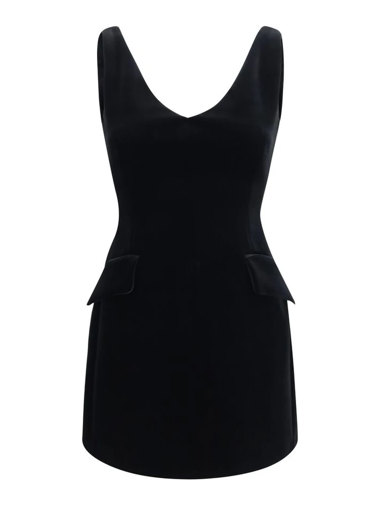 Black Polyester Casual Dress