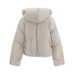 Gray Polyamide Full-Length Jacket