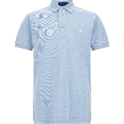 Blue Cotton Polo Shirt