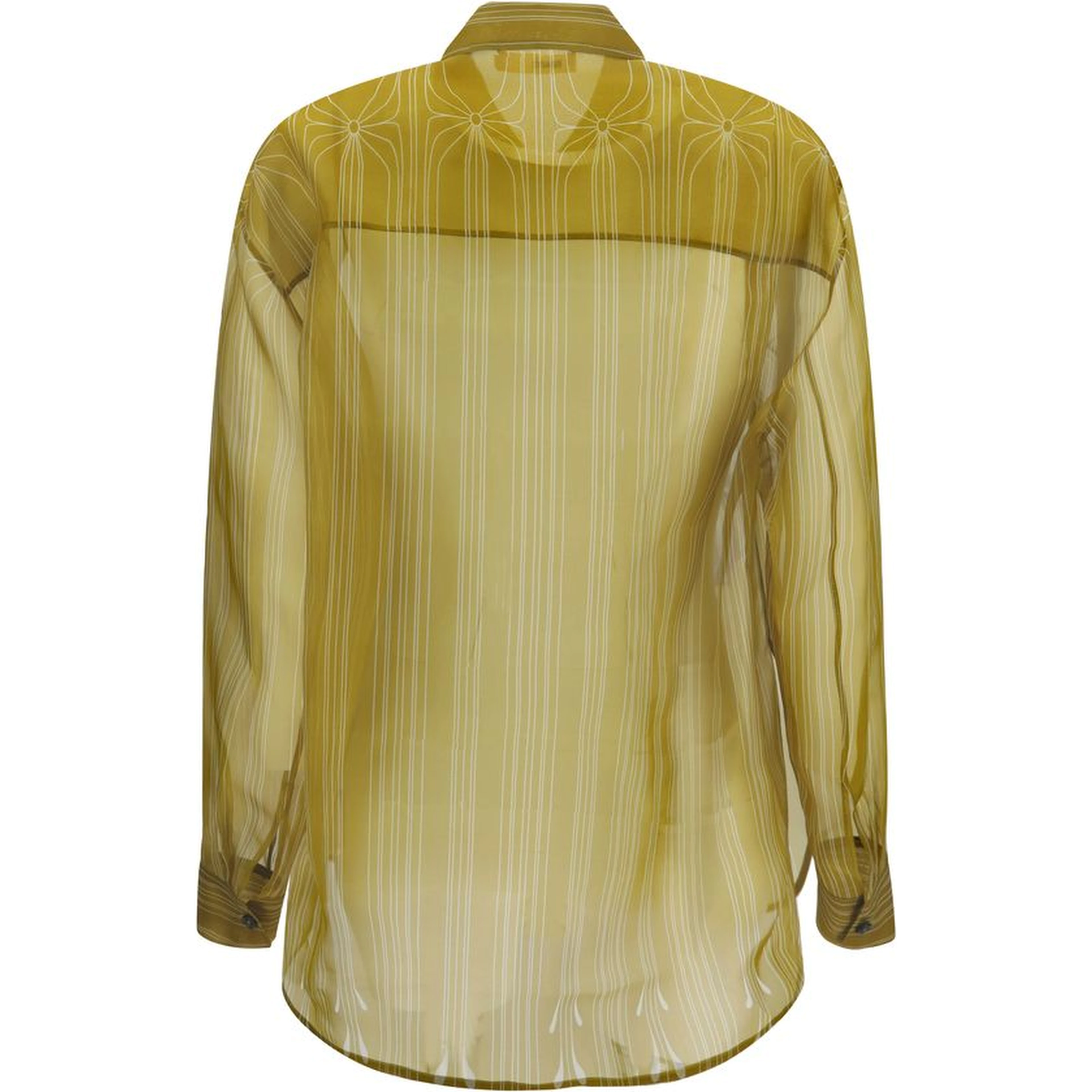 Beige Silk Pattern Shirt