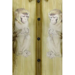 Beige Silk Pattern Shirt