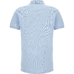 Blue Cotton Polo Shirt