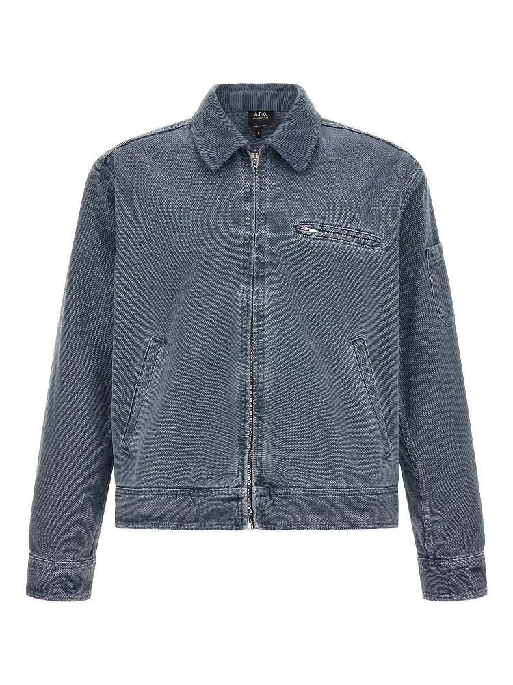 Gray Cotton Denim Jacket
