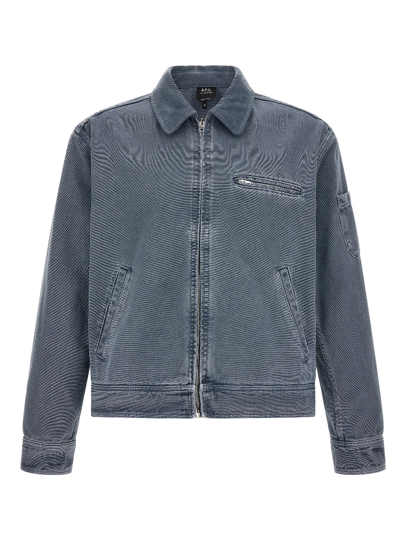 Gray Cotton Denim Jacket