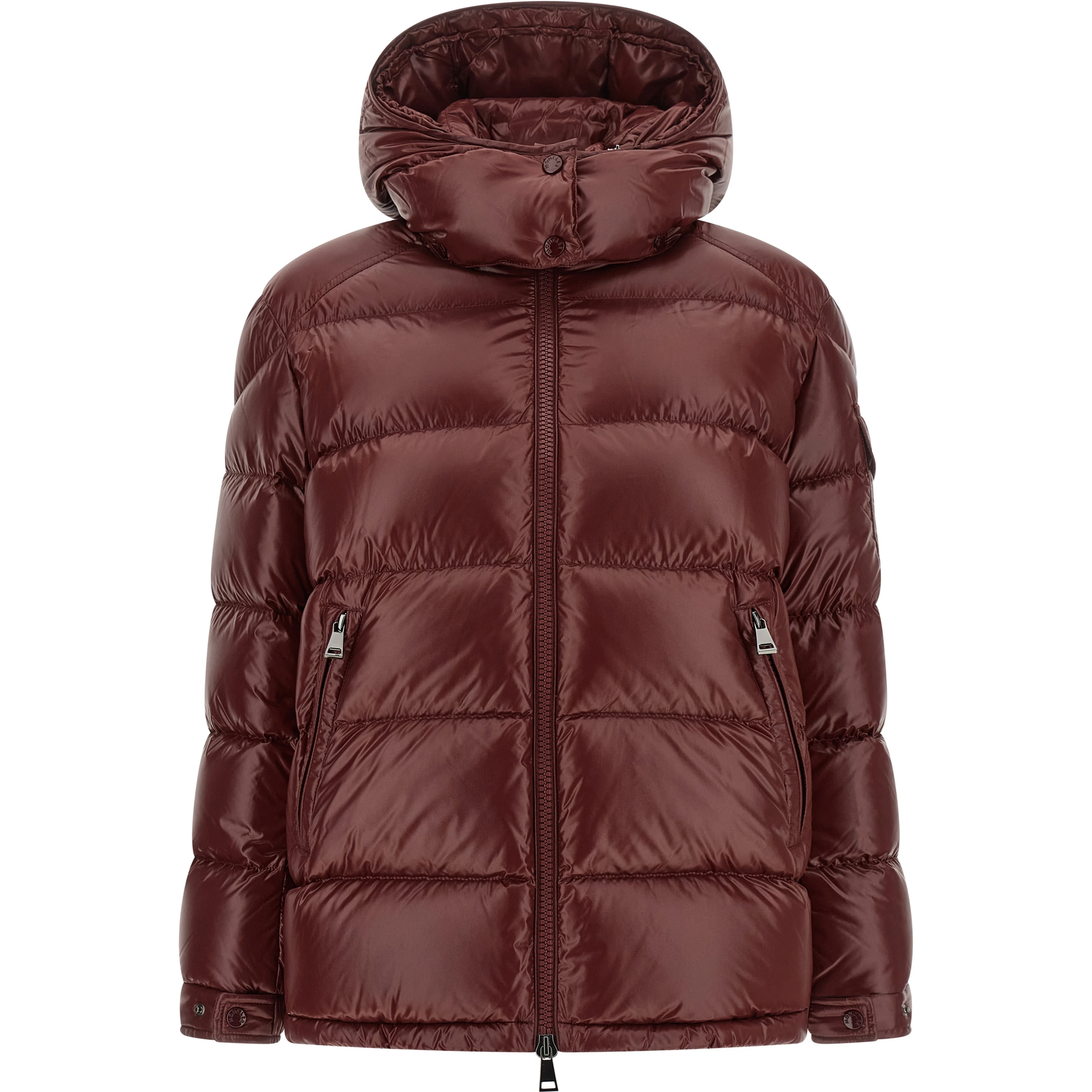 Bordeaux Polyamide Full-Length Jacket