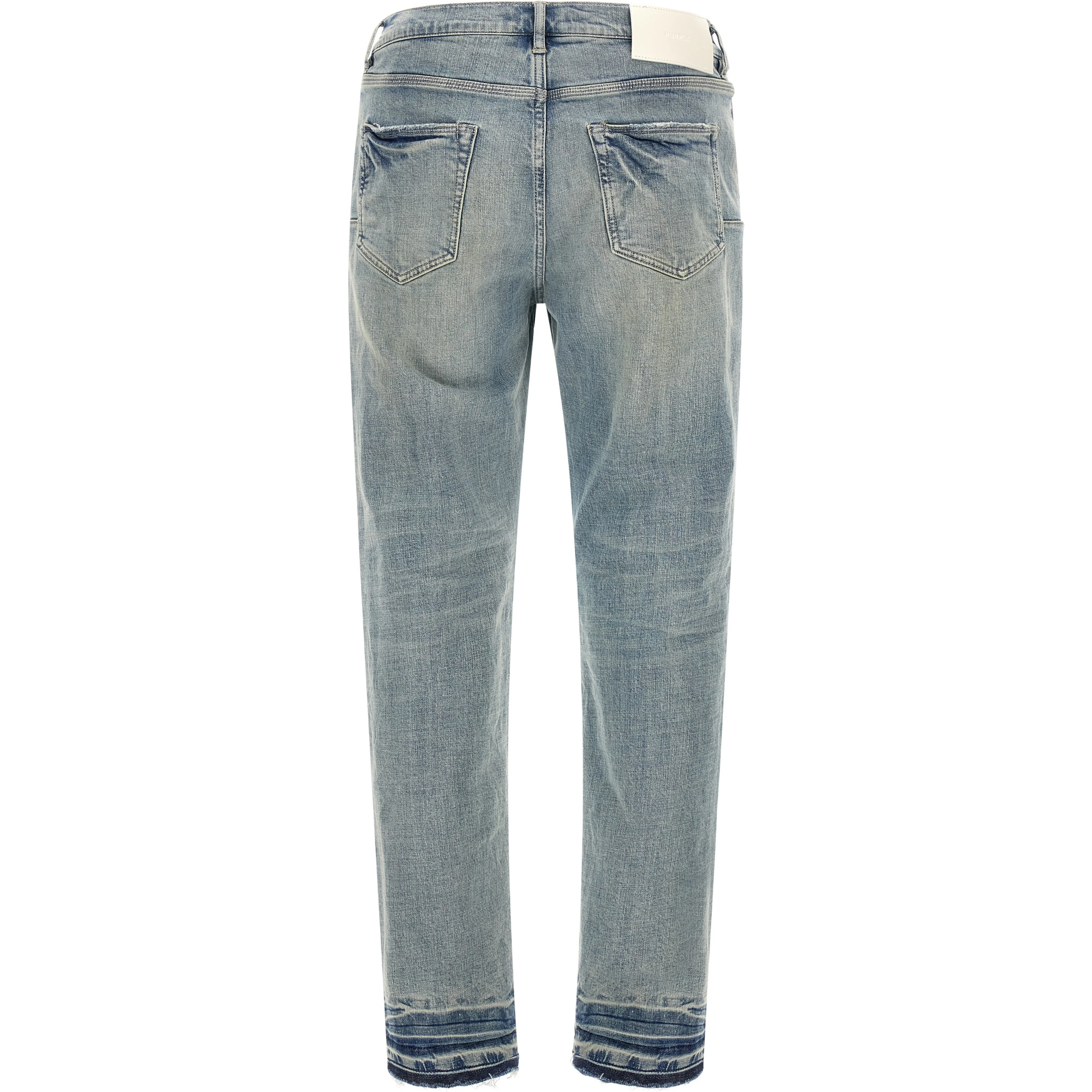 Blue Cotton Tapered Jeans