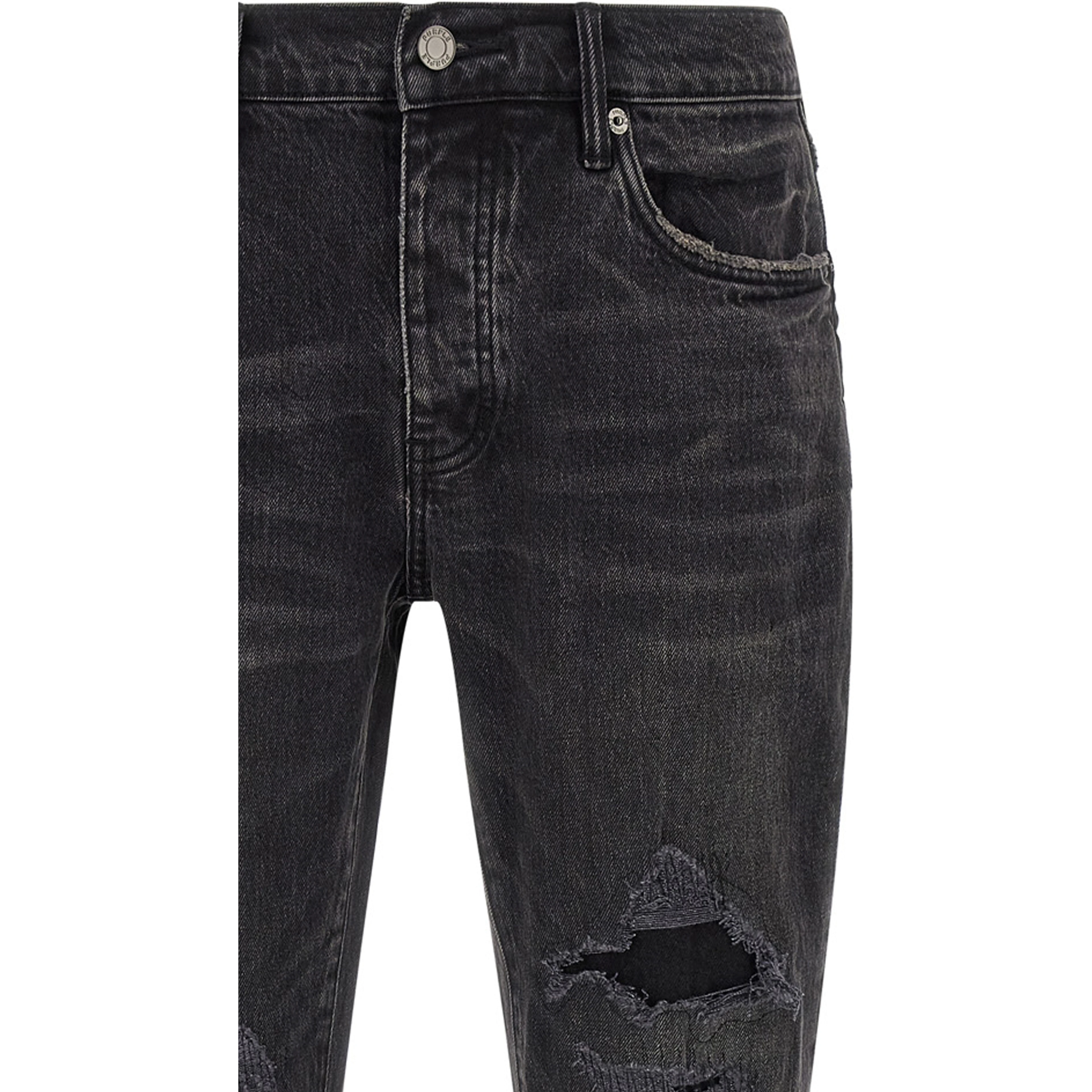 Black Cotton Flared Jeans