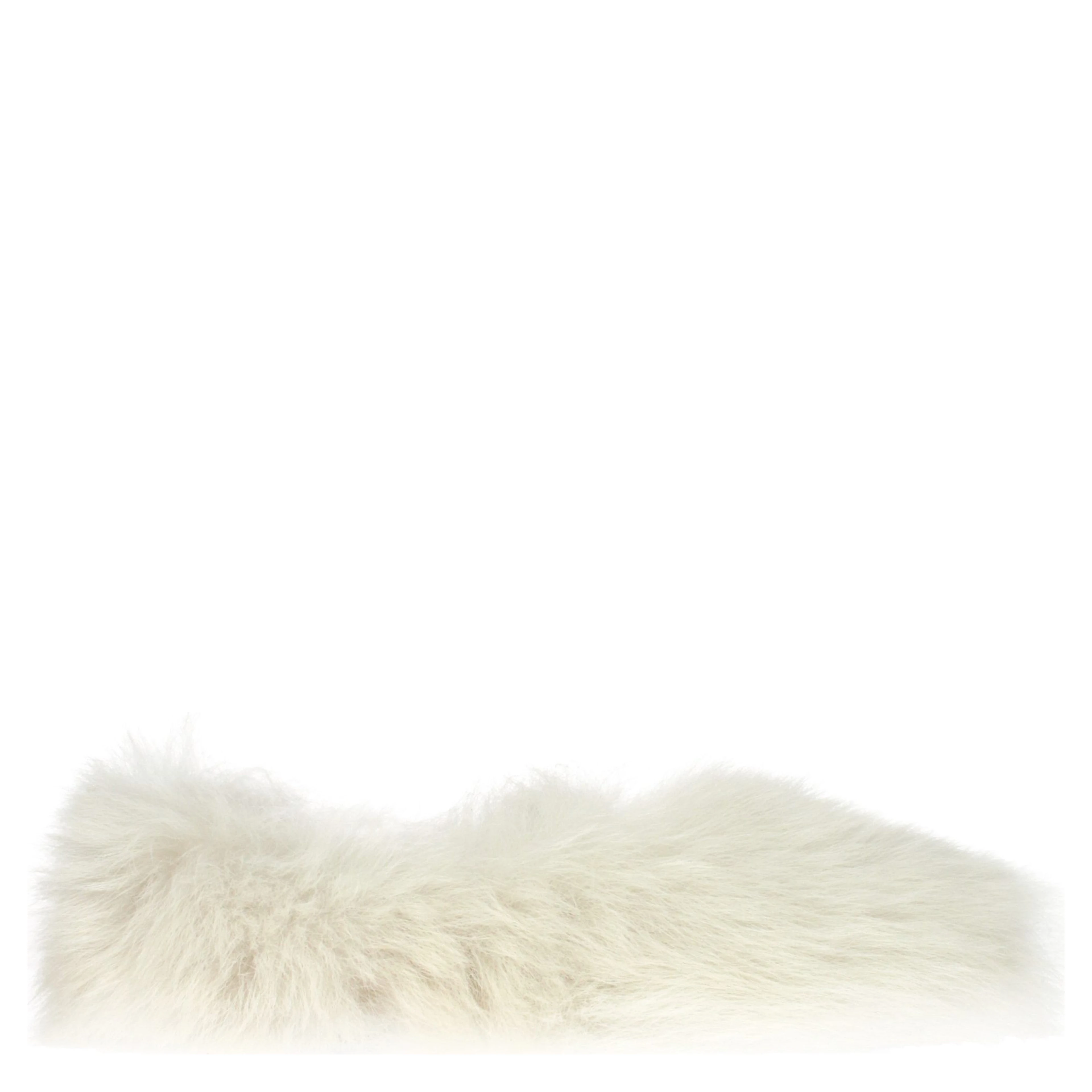 White Fur Slippers