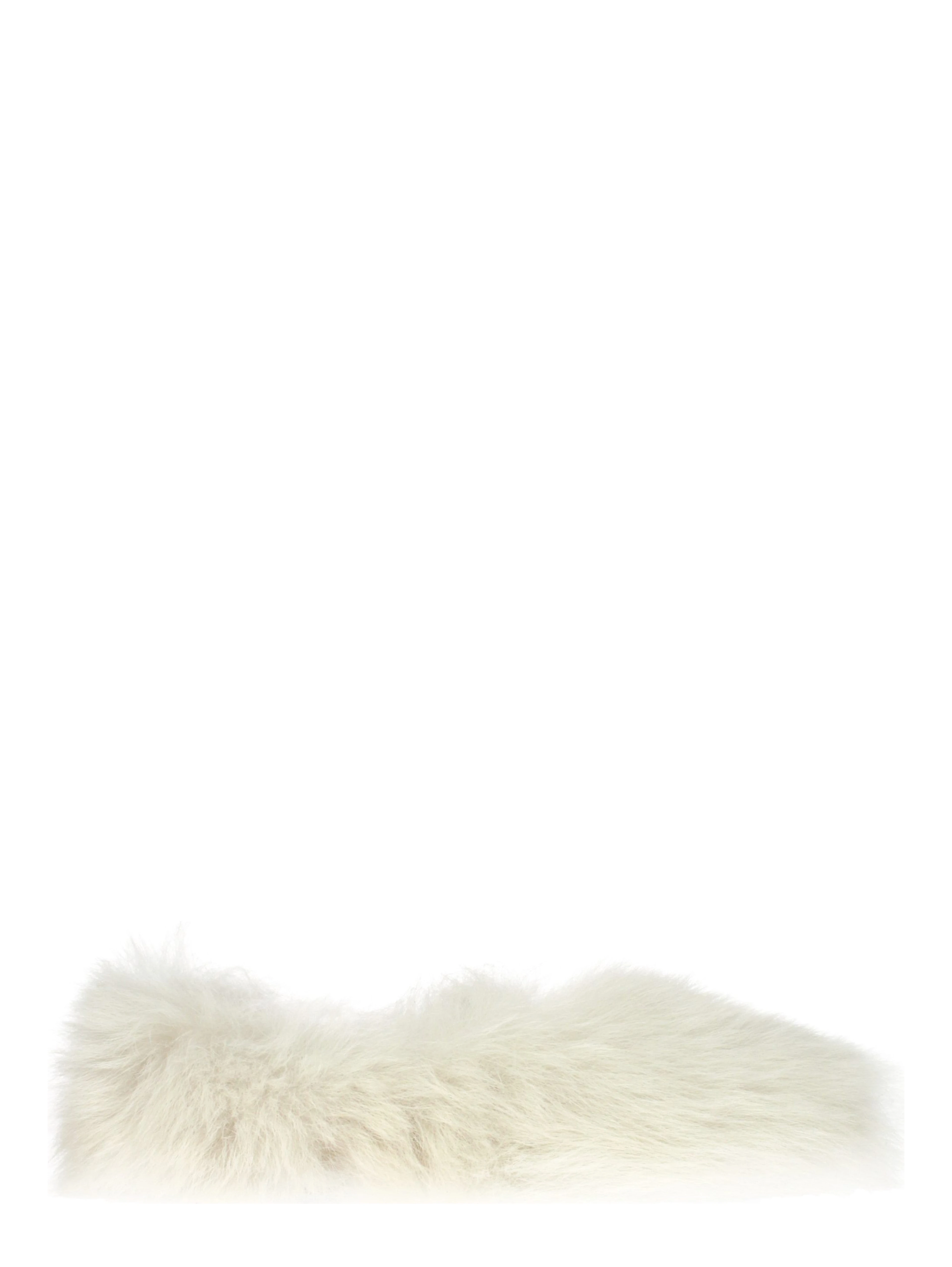 White Fur Slippers