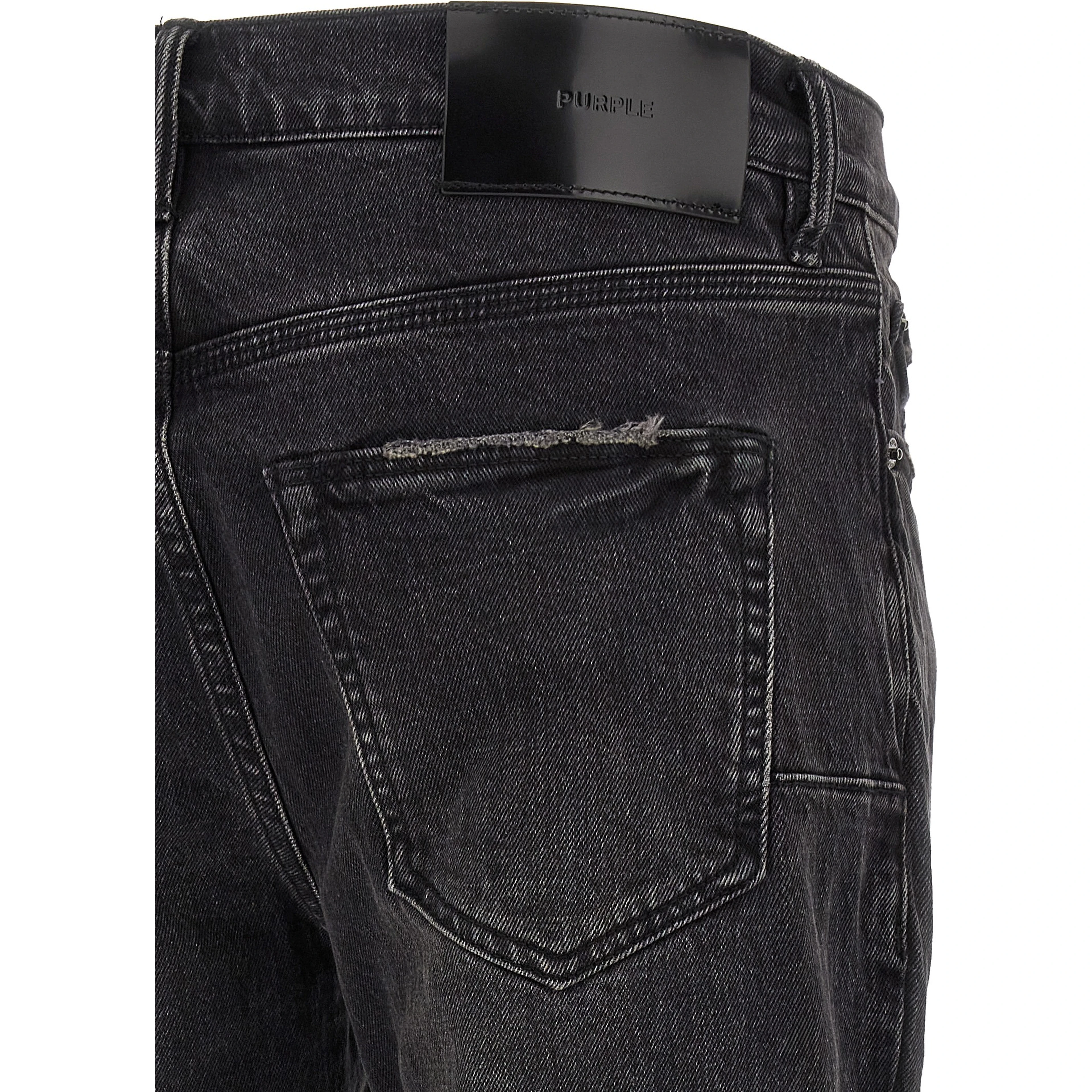 Black Cotton Flared Jeans