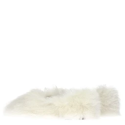 White Fur Slippers