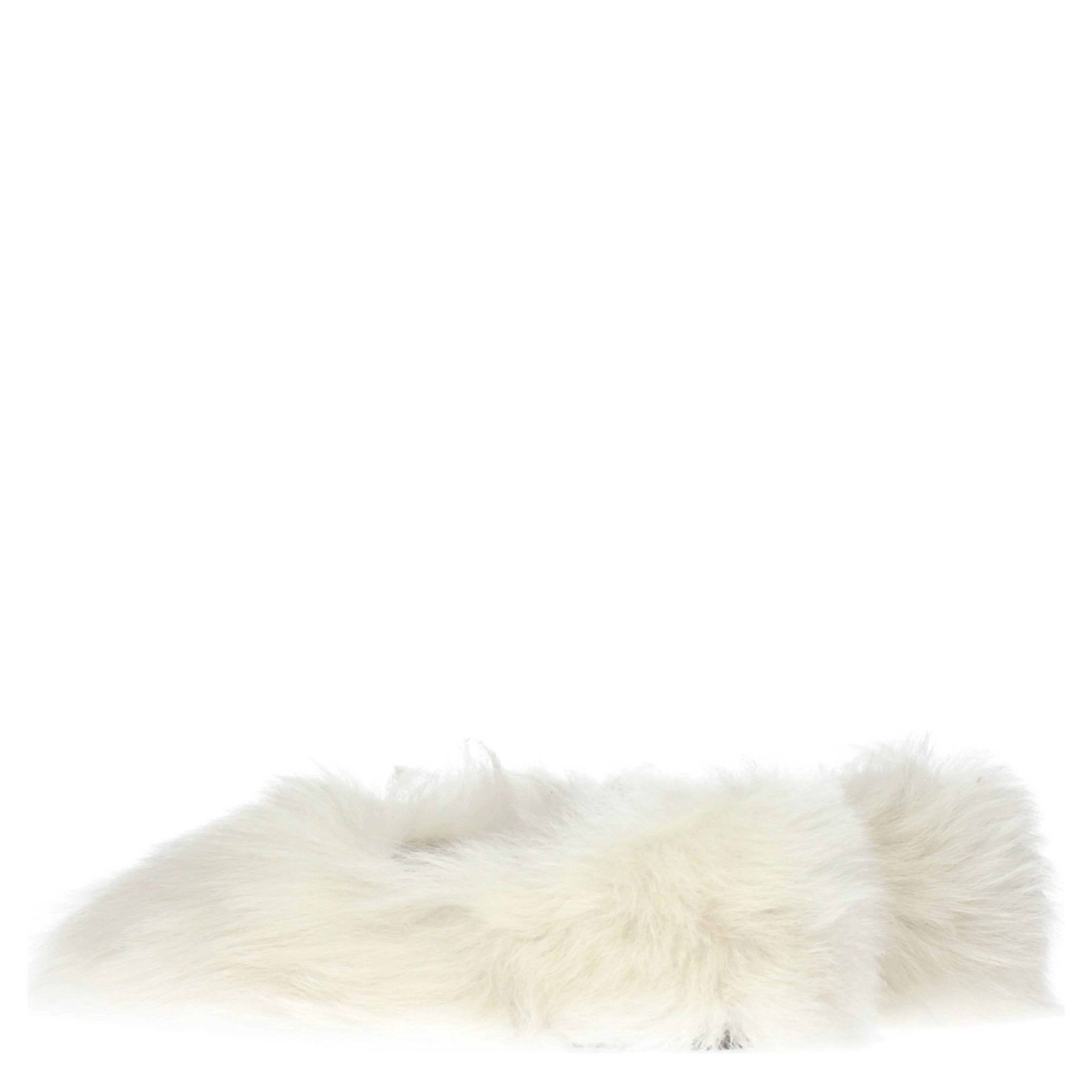 White Fur Slippers