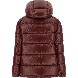 Bordeaux Polyamide Full-Length Jacket