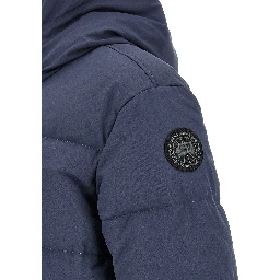 Blue Polyester Parka