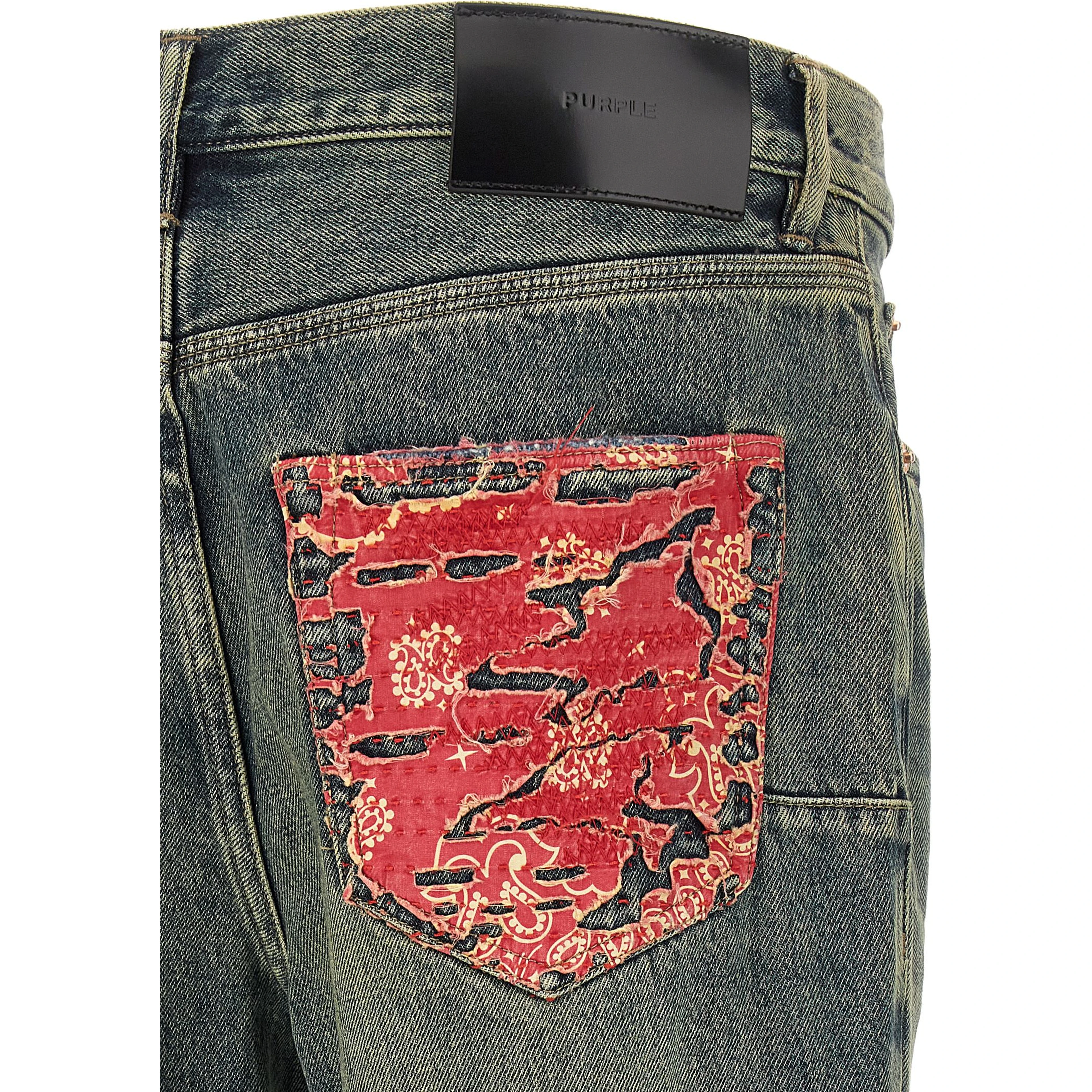Blue Cotton Bootcut Jeans