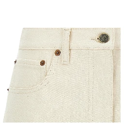 Beige Cotton Bermuda Shorts