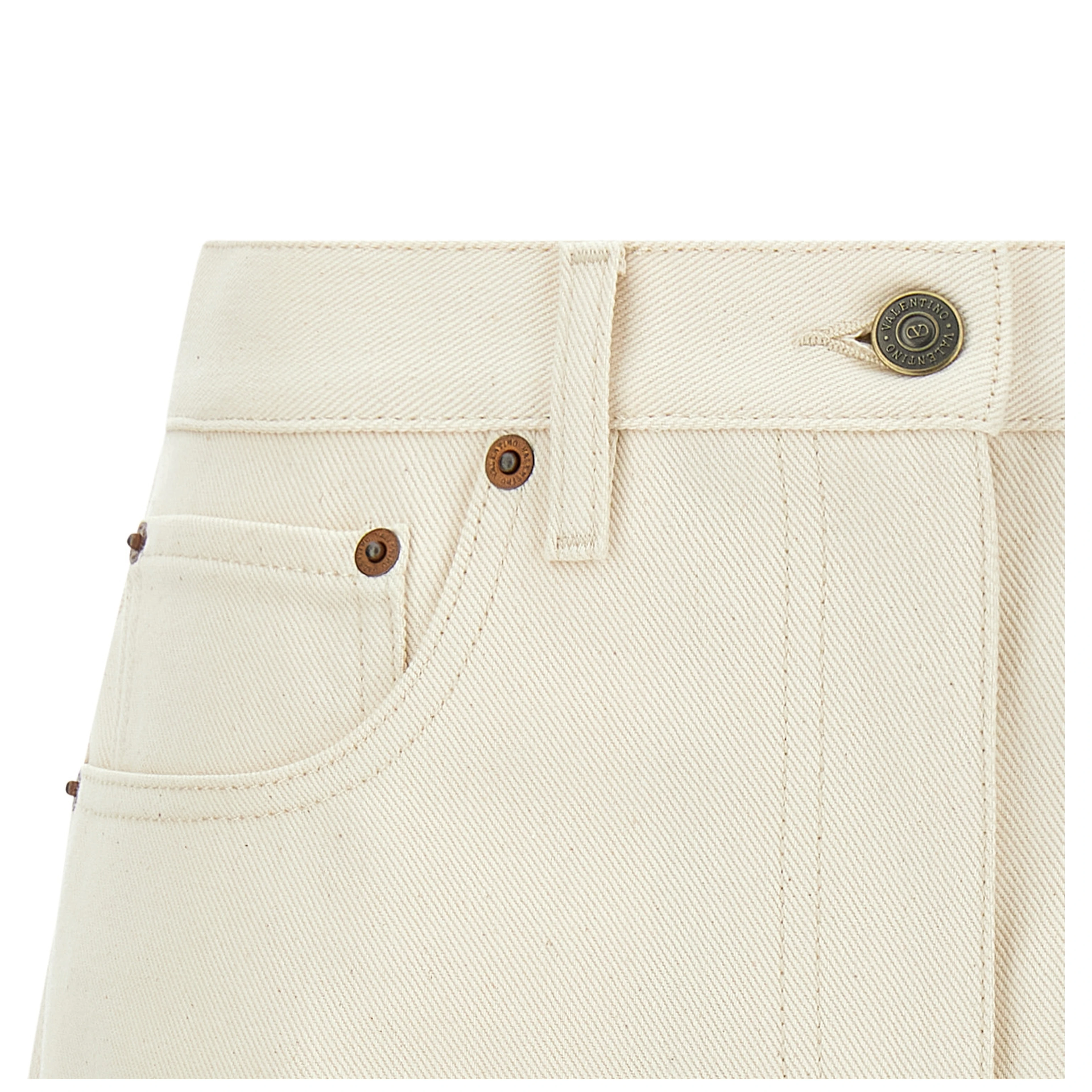 Beige Cotton Bermuda Shorts