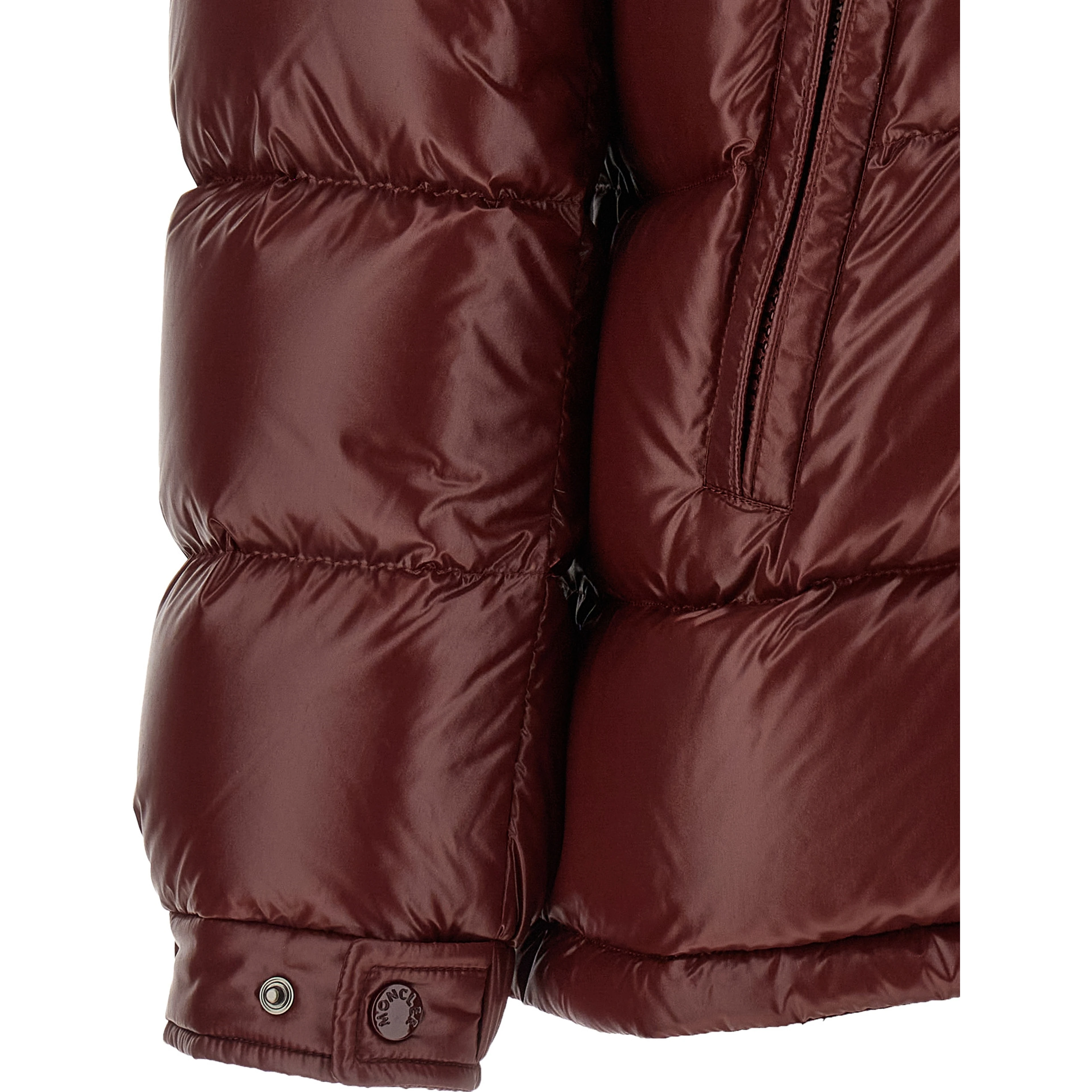 Bordeaux Polyamide Full-Length Jacket