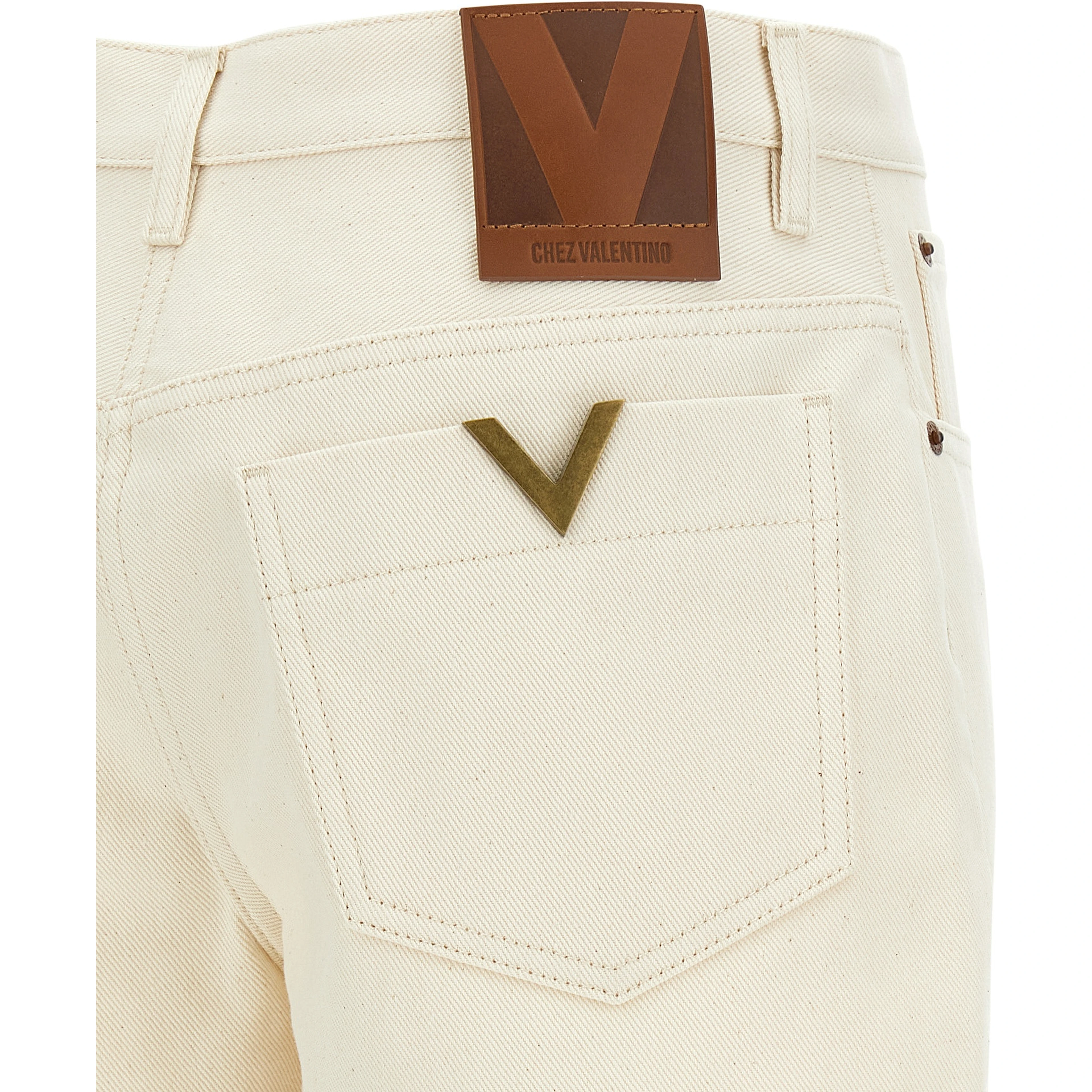 Beige Cotton Bermuda Shorts