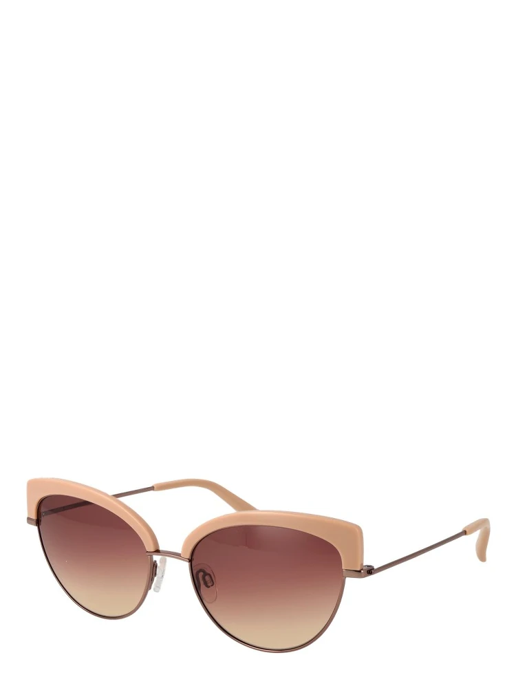 Beige Metal & Stainless Steel & Aluminum Sunglasses