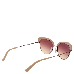Beige Metal & Stainless Steel & Aluminum Sunglasses
