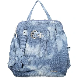 Blue Cotton Womens Backpack