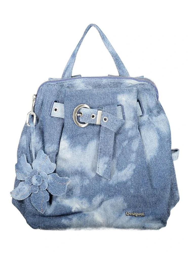 Blue Cotton Womens Backpack