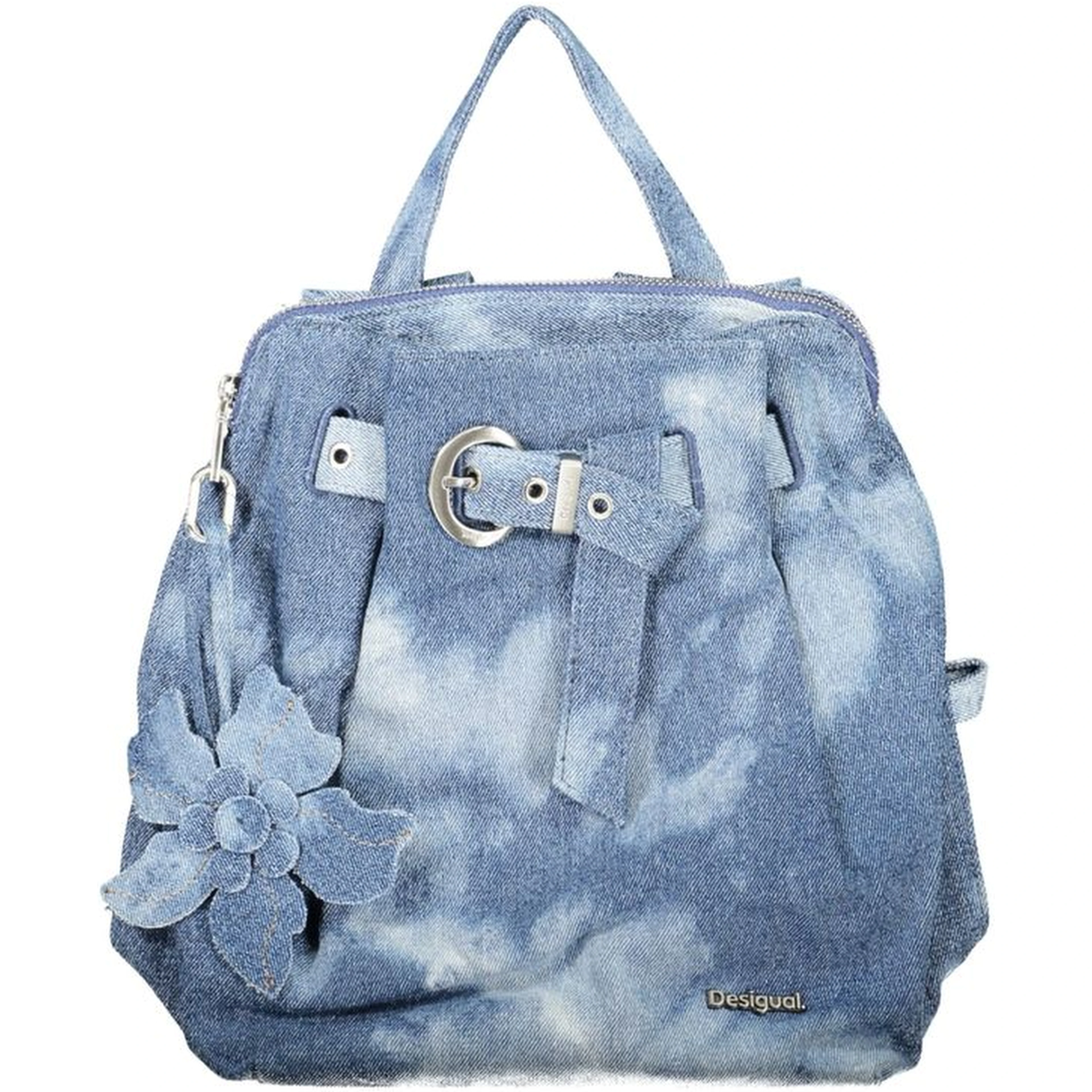 Blue Cotton Womens Backpack