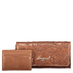 Brown Polyurethane Women's Wallet