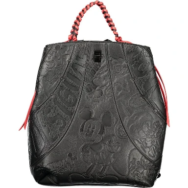Black Polyurethane Women's Backpack