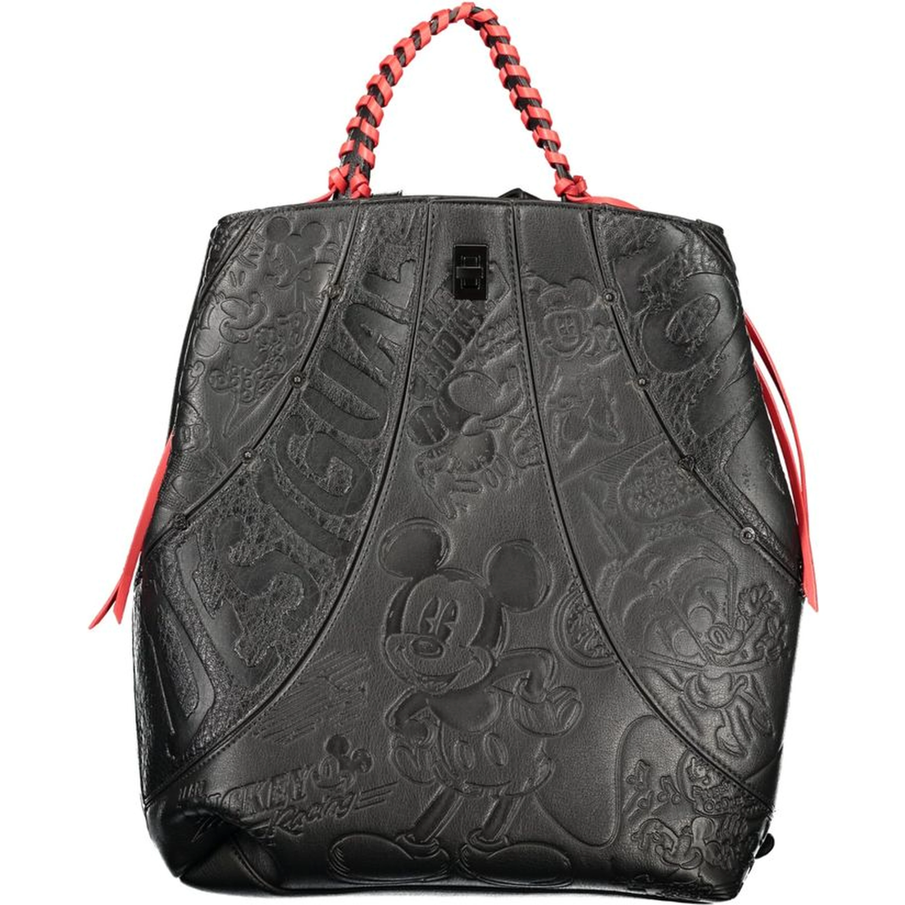 Black Polyurethane Women's Backpack
