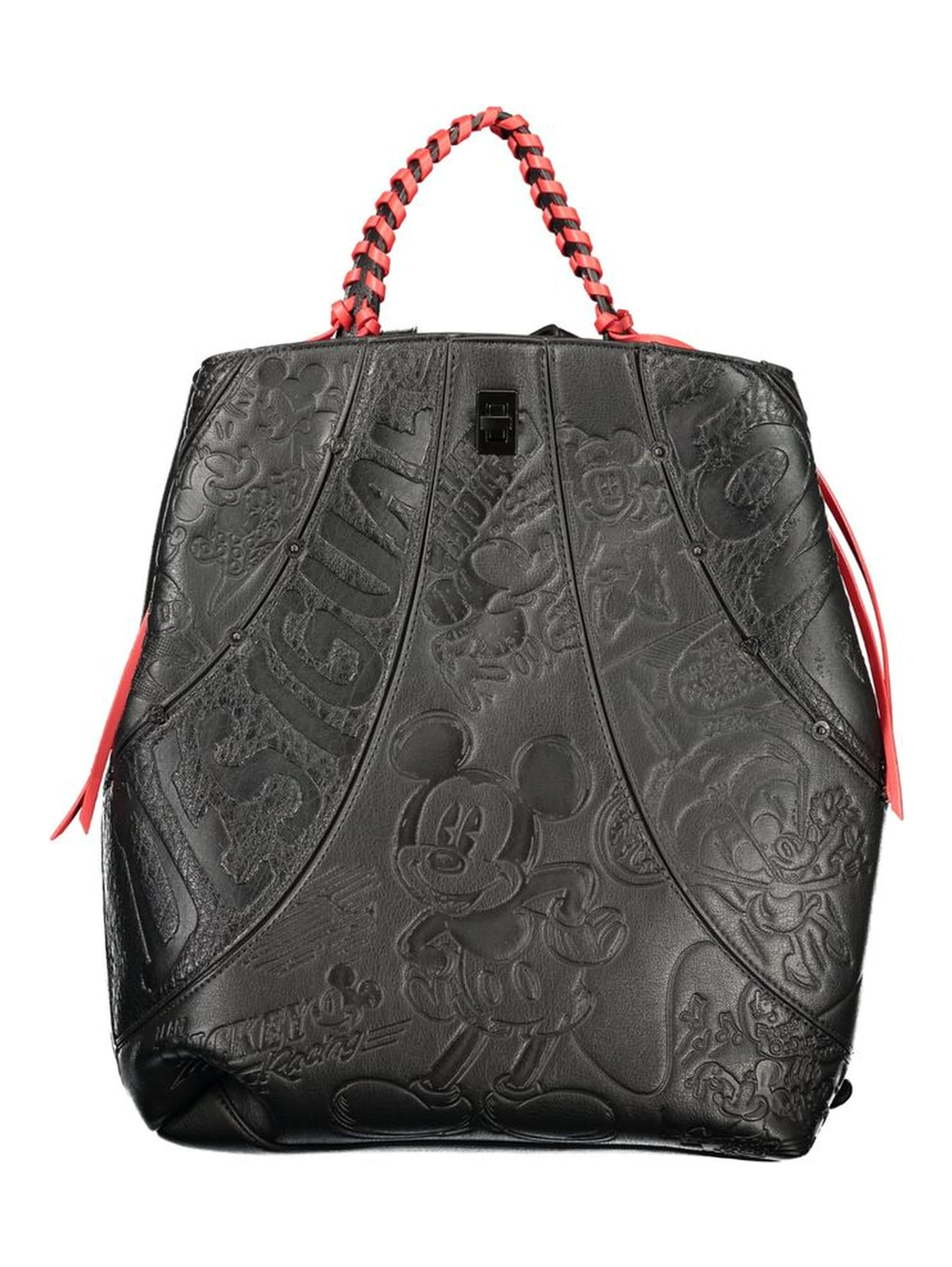Black Polyurethane Women's Backpack