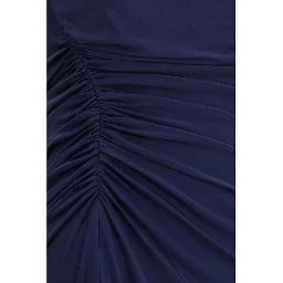 Blue Viscose Casual Dress