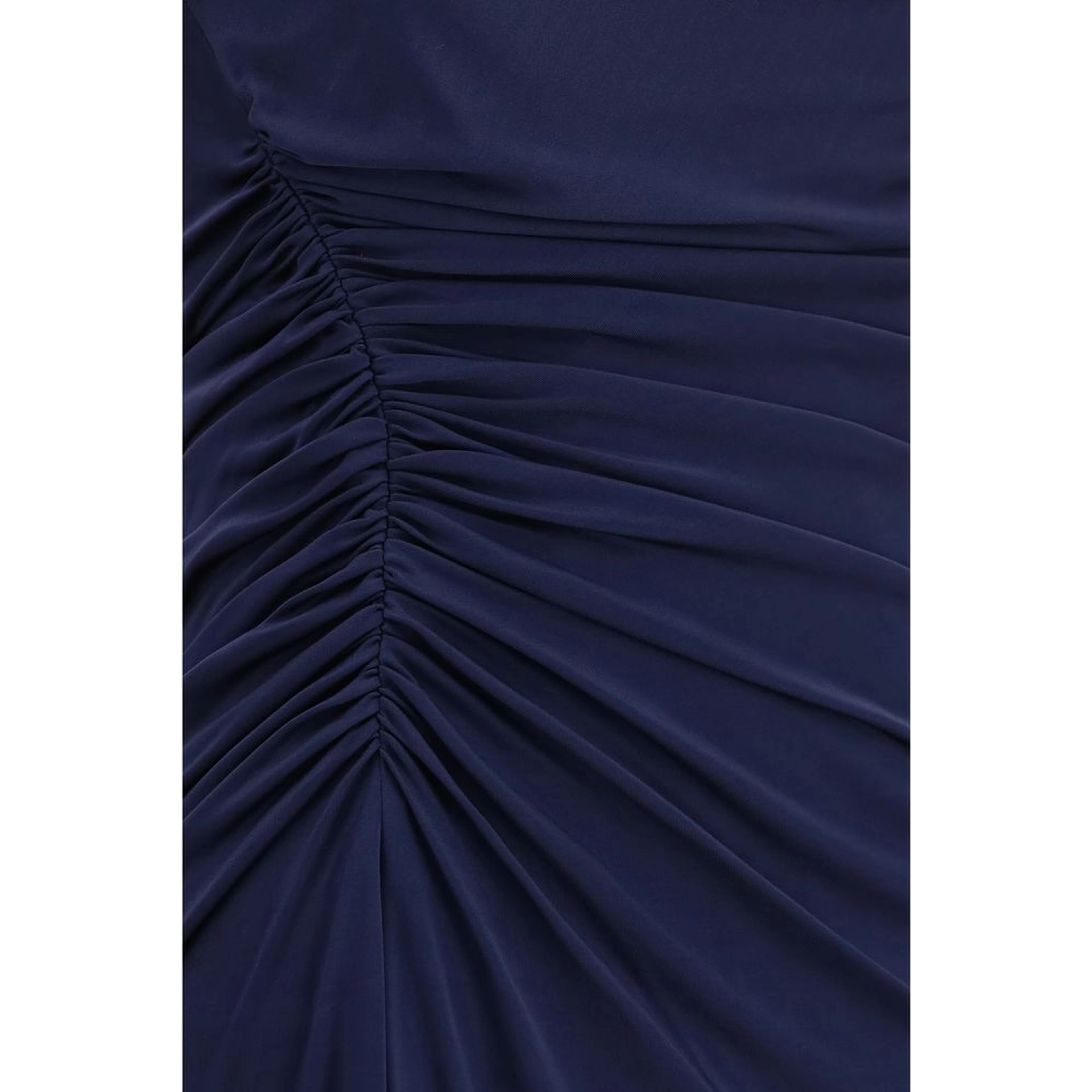 Blue Viscose Casual Dress