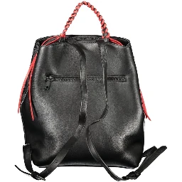 Black Polyurethane Women's Backpack