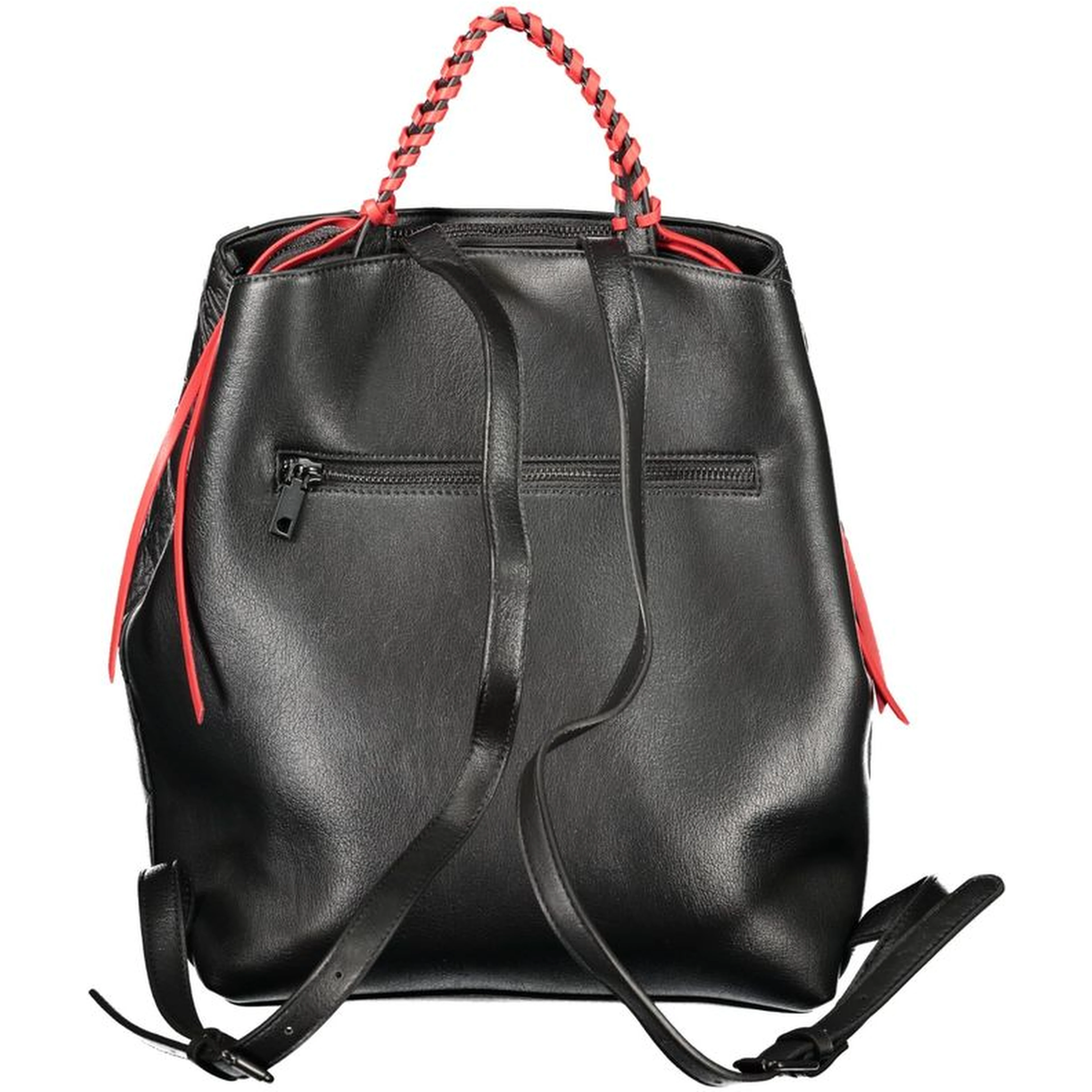 Black Polyurethane Women's Backpack
