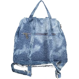Blue Cotton Womens Backpack