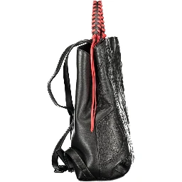 Black Polyurethane Women's Backpack