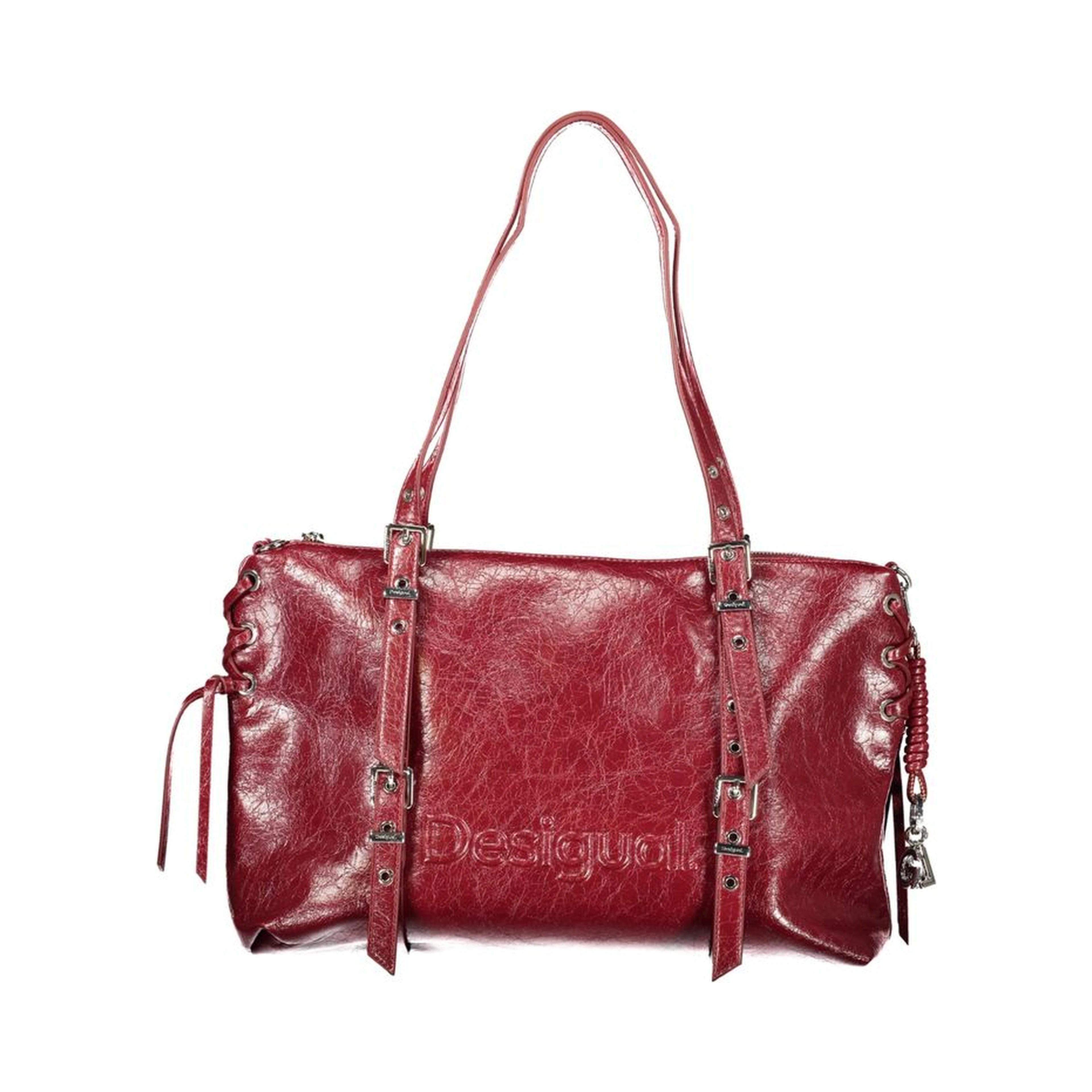 Rosso Polyurethane Women Bag with Adjustable and Removable Strap