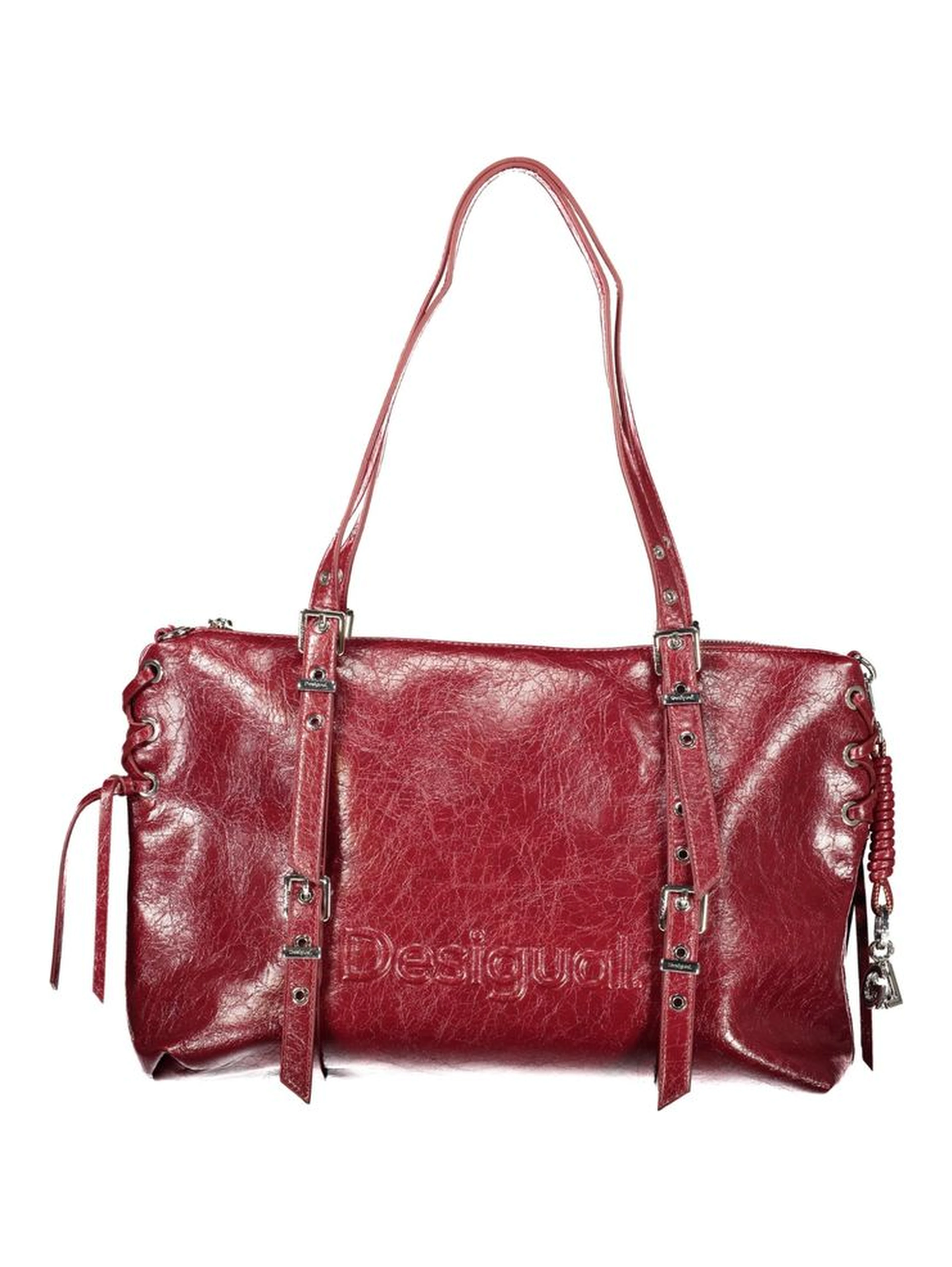 Rosso Polyurethane Women Bag with Adjustable and Removable Strap