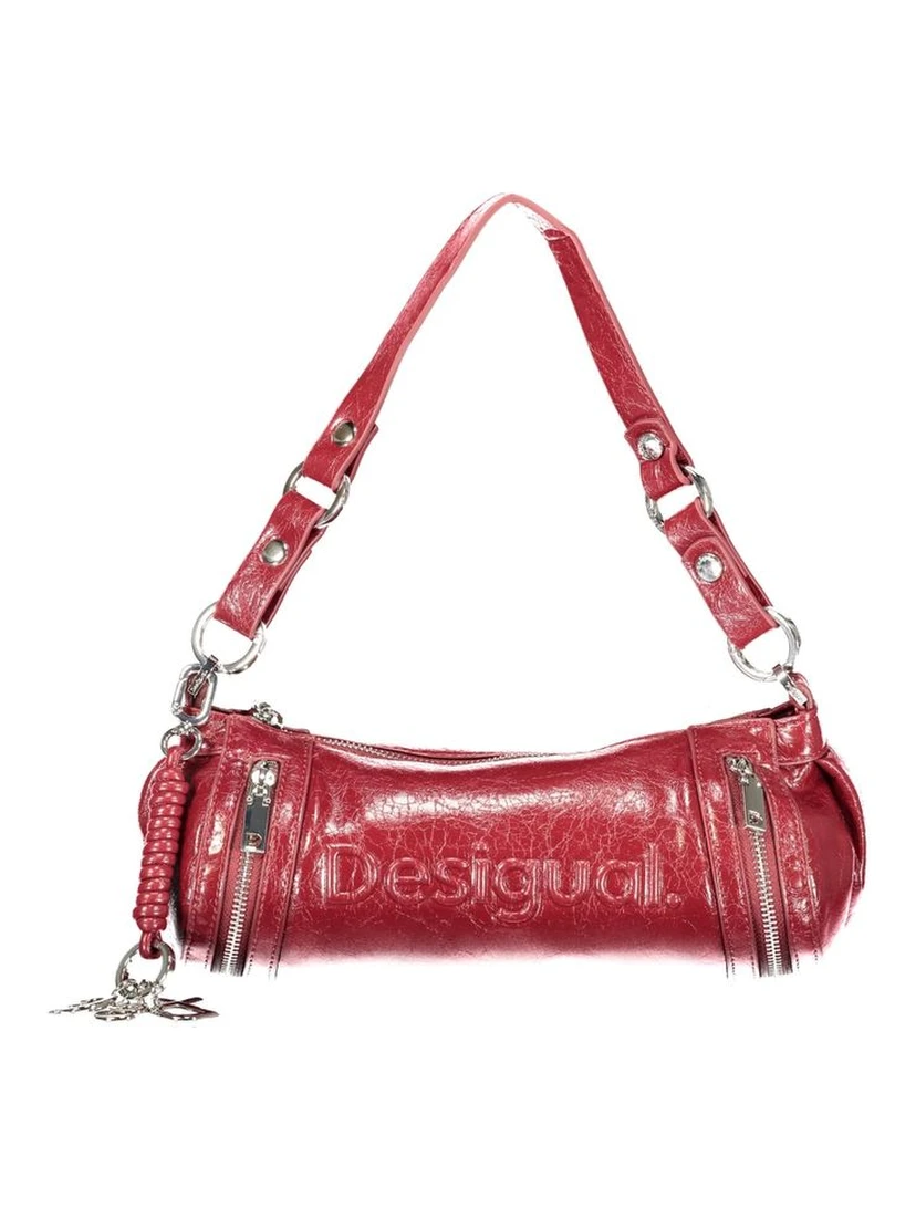 Rosso Polyurethane Women's Bag with Adjustable Shoulder Strap