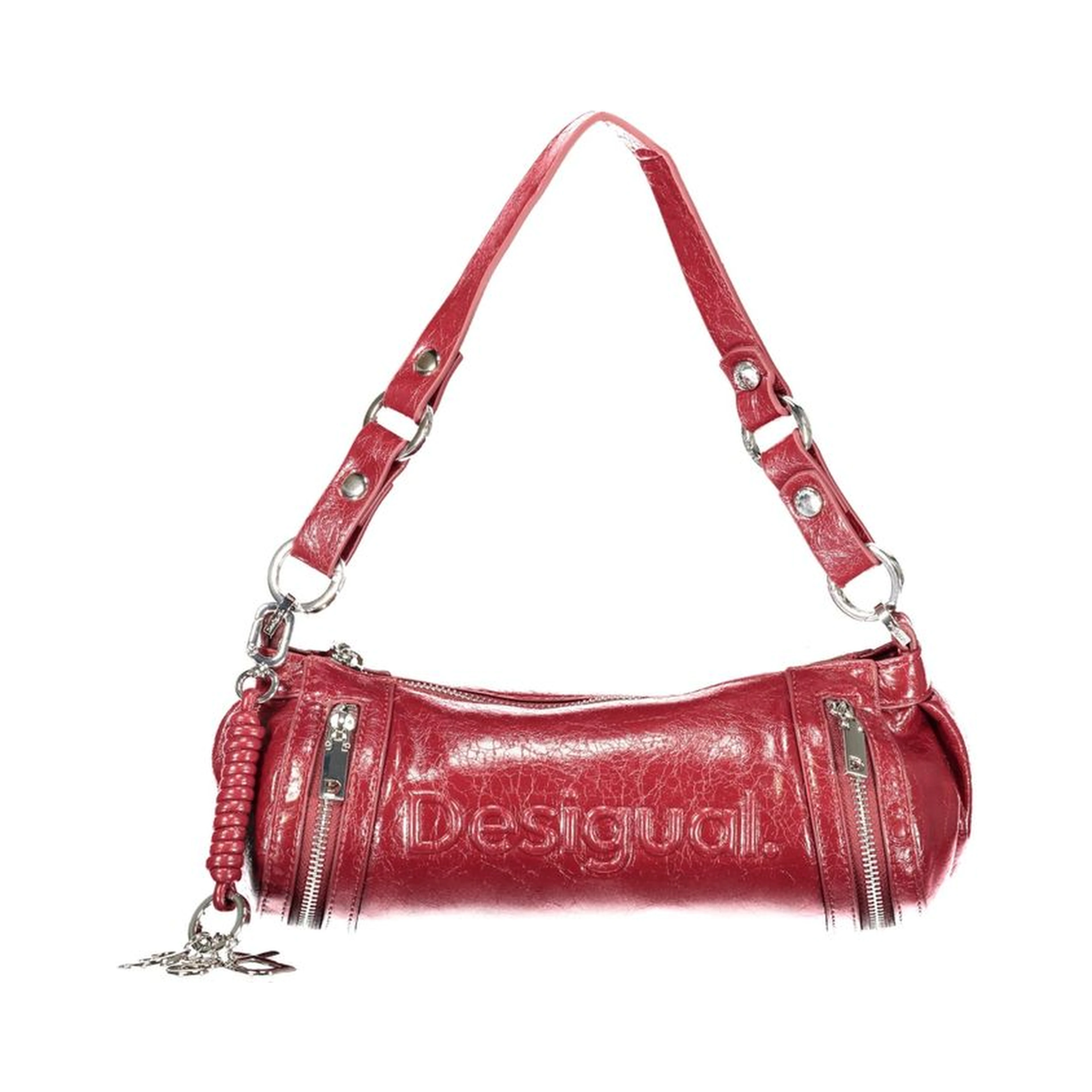 Rosso Polyurethane Women's Bag with Adjustable Shoulder Strap