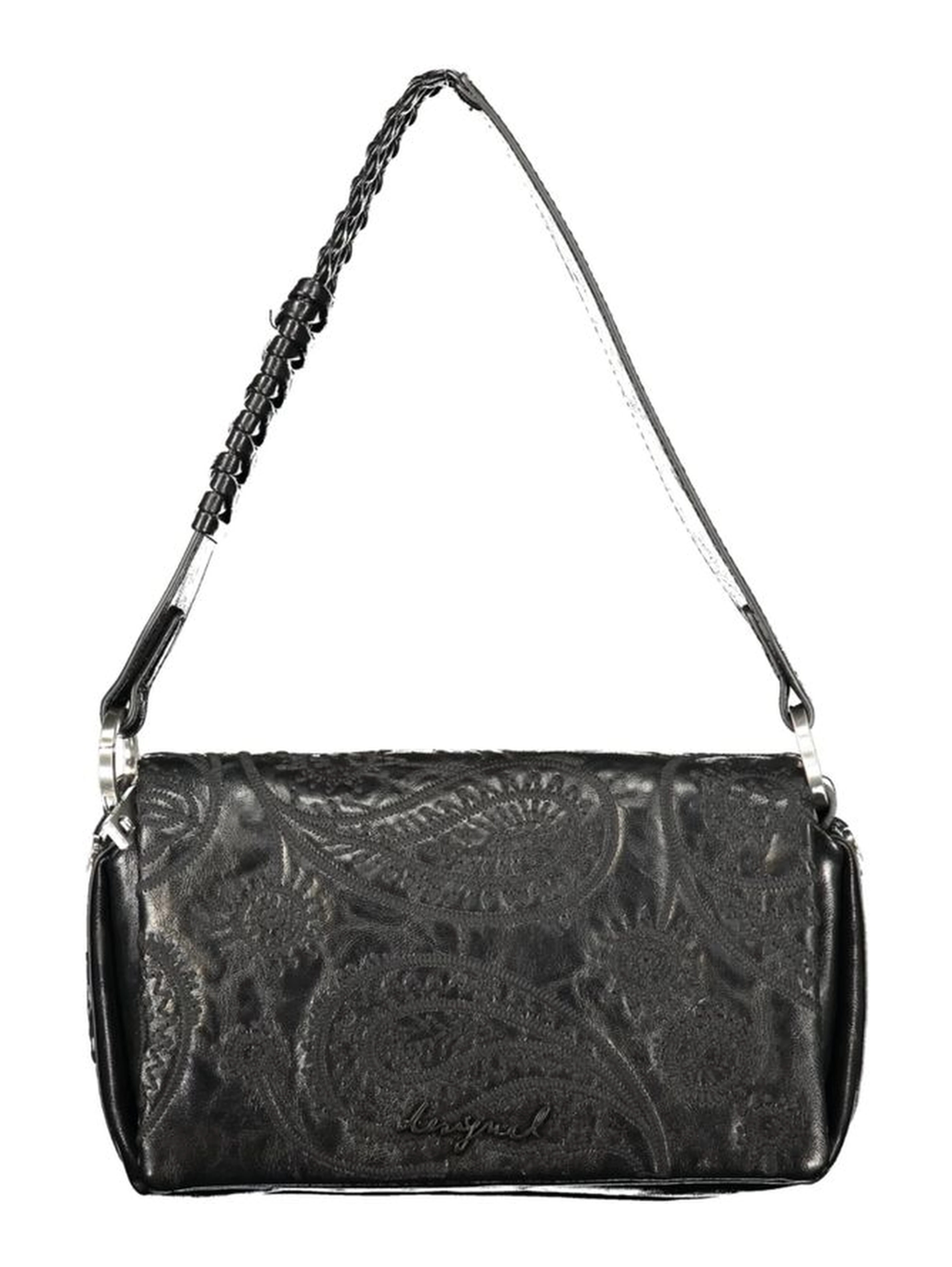 Black Polyurethane Women Bag
