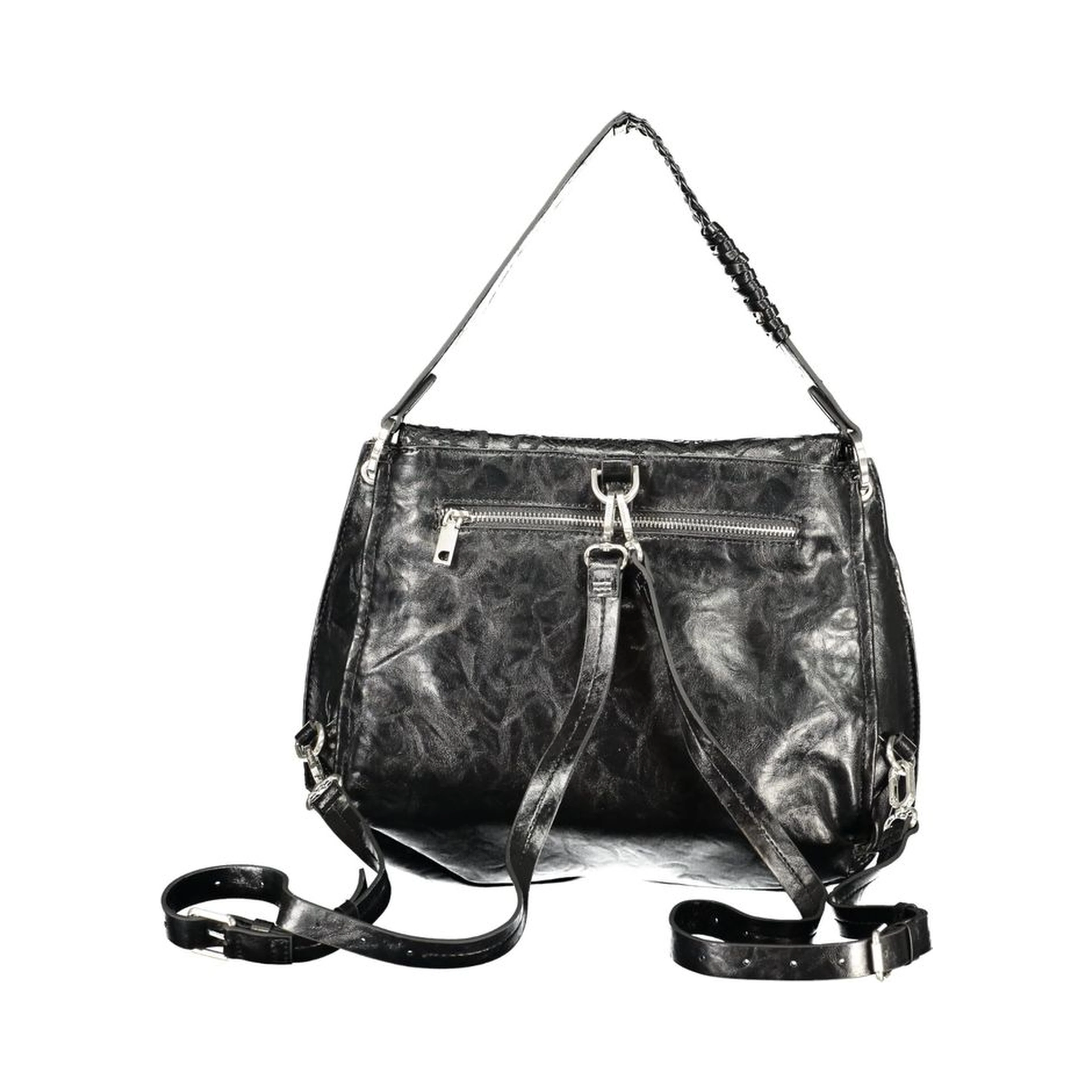 Black Polyurethane Women's Bag