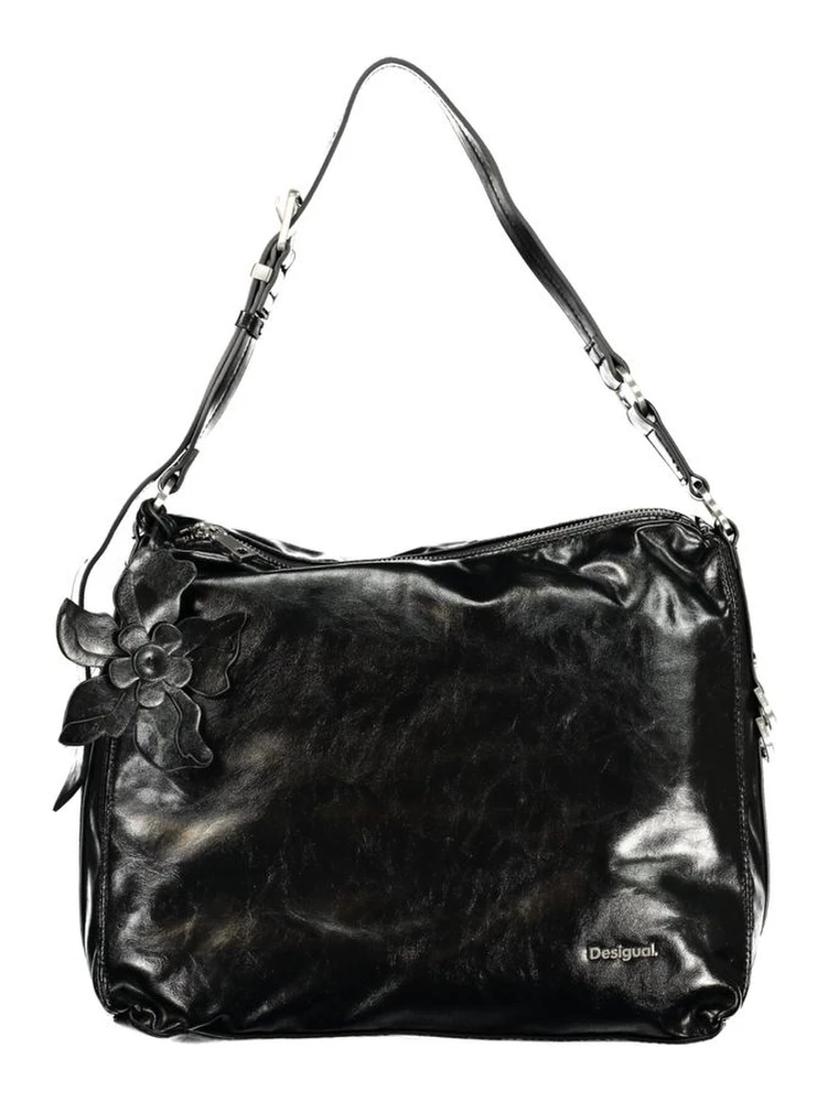 Black Polyurethane Women's Bag